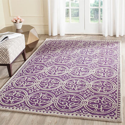 Safavieh Cambridge Cam123K Purple / Ivory Damask Area Rug