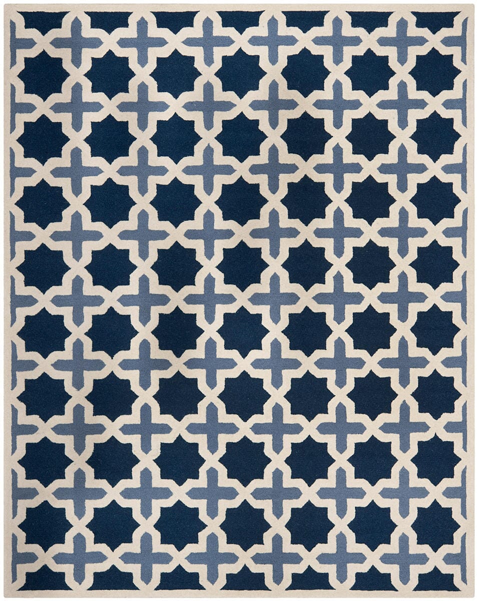 Safavieh Cambridge Cam127A Light Blue / Ivory Geometric Area Rug