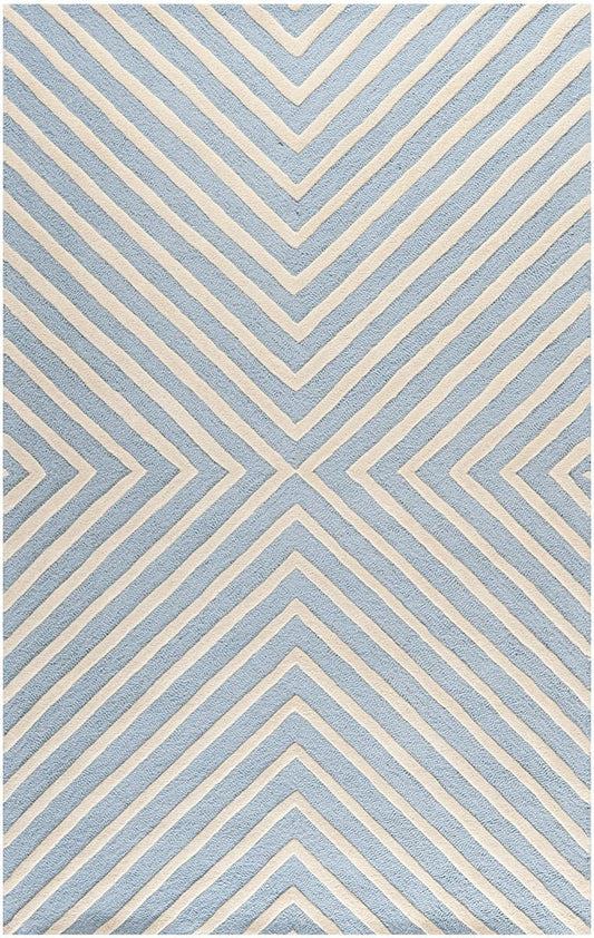 Safavieh Cambridge Cam129A Light Blue / Ivory Chevron Area Rug