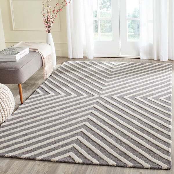 Safavieh Cambridge Cam129X Dark Grey / Ivory Rugs.