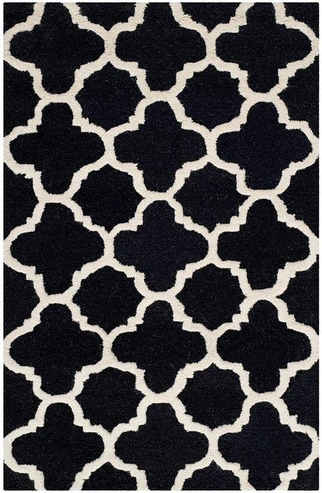 Safavieh Cambridge Cam130E Black / Ivory Rugs.