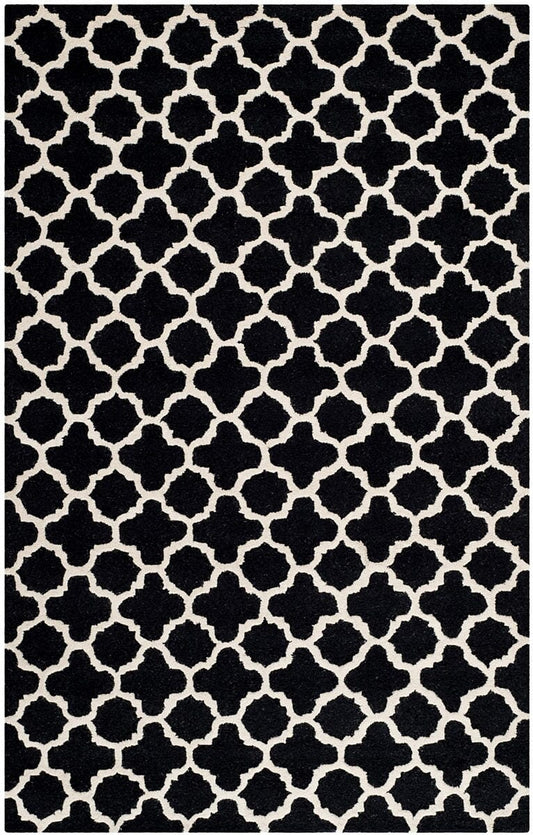 Safavieh Cambridge Cam130E Black / Ivory Geometric Area Rug