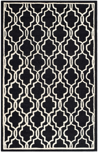 Safavieh Cambridge Cam131E Black / Ivory Geometric Area Rug