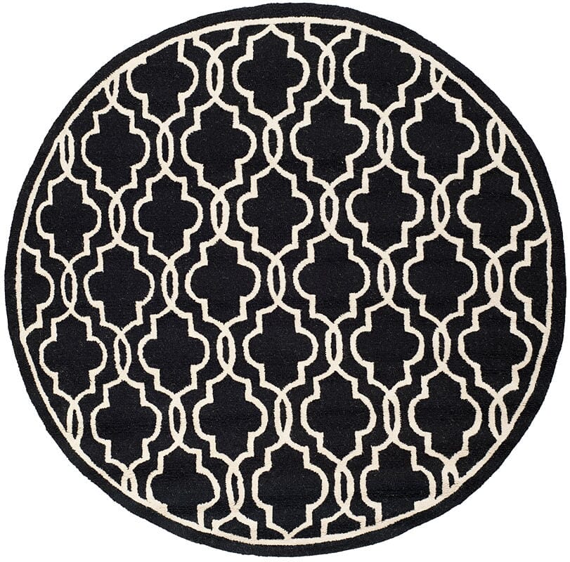 Safavieh Cambridge Cam131E Black / Ivory Geometric Area Rug