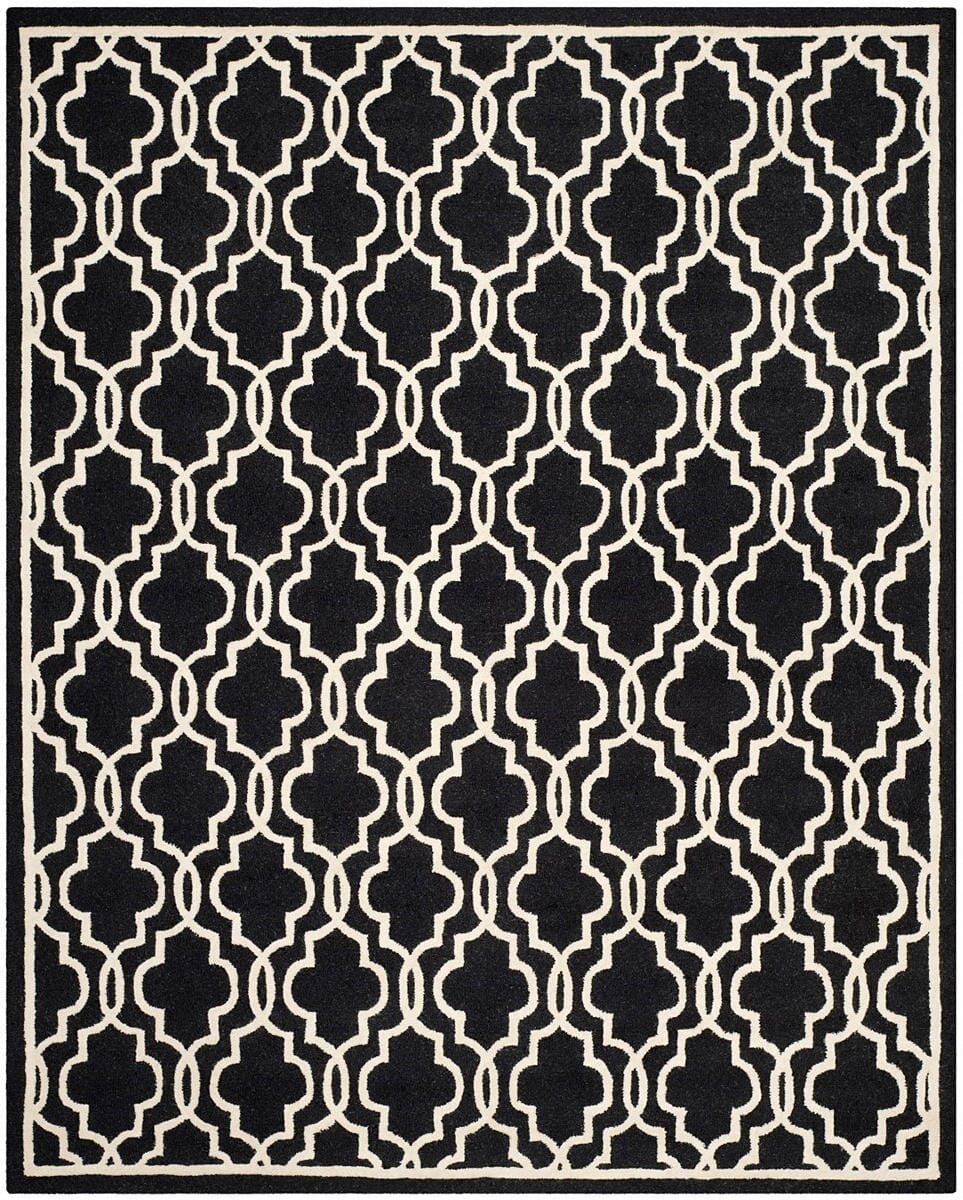 Safavieh Cambridge Cam131E Black / Ivory Geometric Area Rug