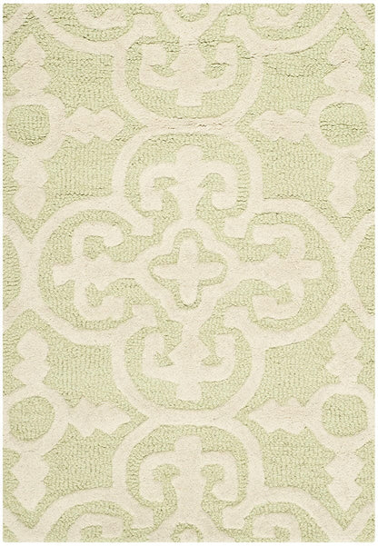 Safavieh Cambridge Cam133B Light Green / Ivory Damask Area Rug