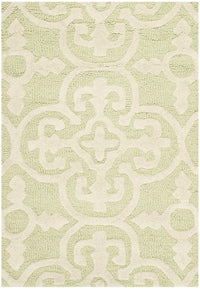 Safavieh Cambridge Cam133B Light Green / Ivory Damask Area Rug