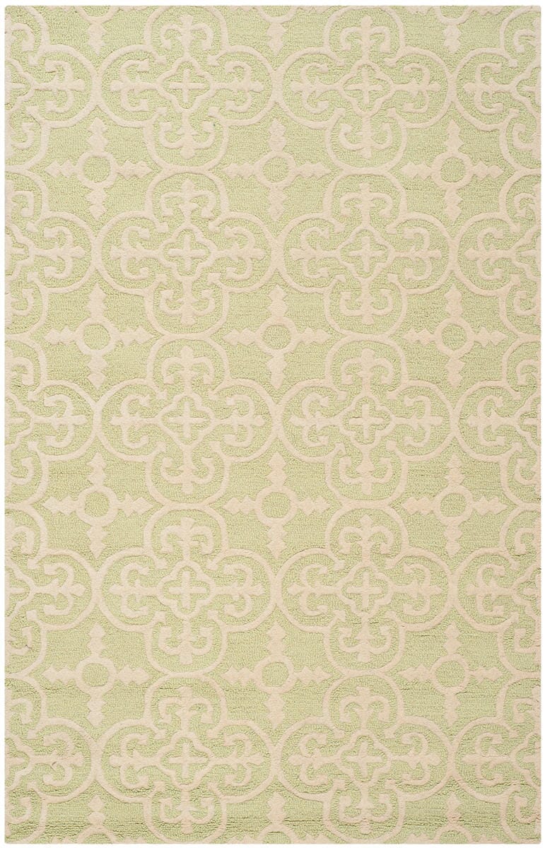 Safavieh Cambridge Cam133B Light Green / Ivory Damask Area Rug