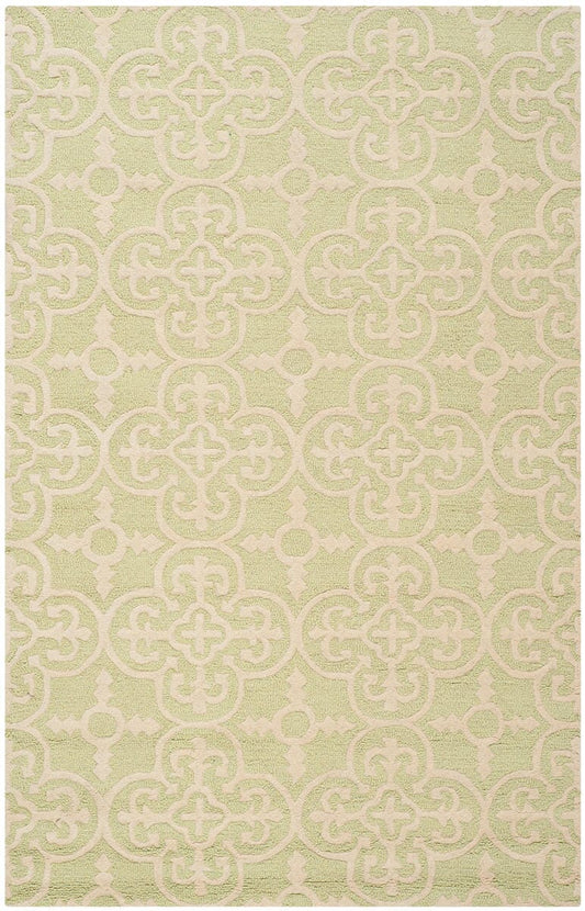 Safavieh Cambridge Cam133B Light Green / Ivory Damask Area Rug