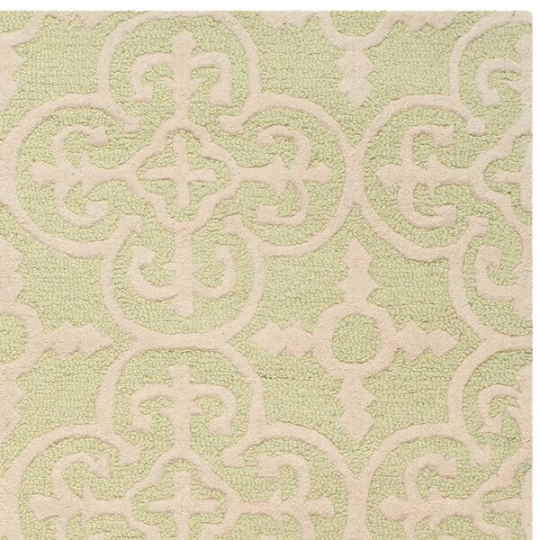 Safavieh Cambridge Cam133B Light Green / Ivory Damask Area Rug