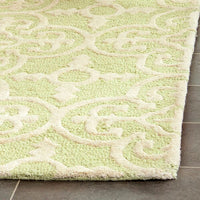 Safavieh Cambridge Cam133B Light Green / Ivory Damask Area Rug