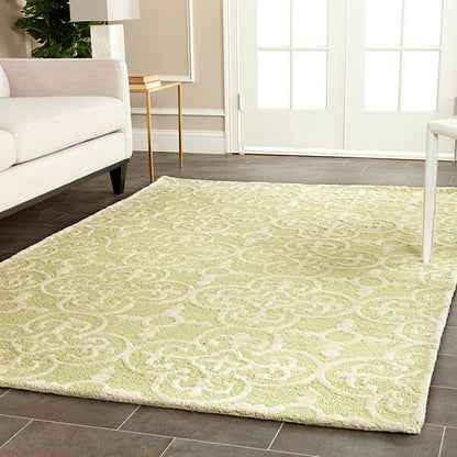 Safavieh Cambridge Cam133B Light Green / Ivory Damask Area Rug