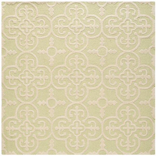 Safavieh Cambridge Cam133B Light Green / Ivory Damask Area Rug