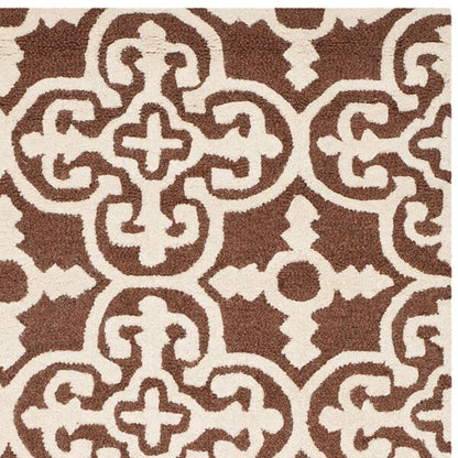 Safavieh Cambridge Cam133H Dark Brown / Ivory Damask Area Rug