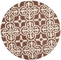 Safavieh Cambridge Cam133H Dark Brown / Ivory Damask Area Rug