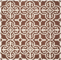 Safavieh Cambridge Cam133H Dark Brown / Ivory Damask Area Rug