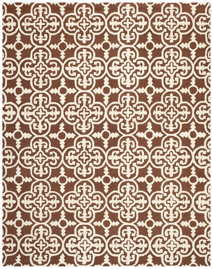 Safavieh Cambridge Cam133H Dark Brown / Ivory Damask Area Rug