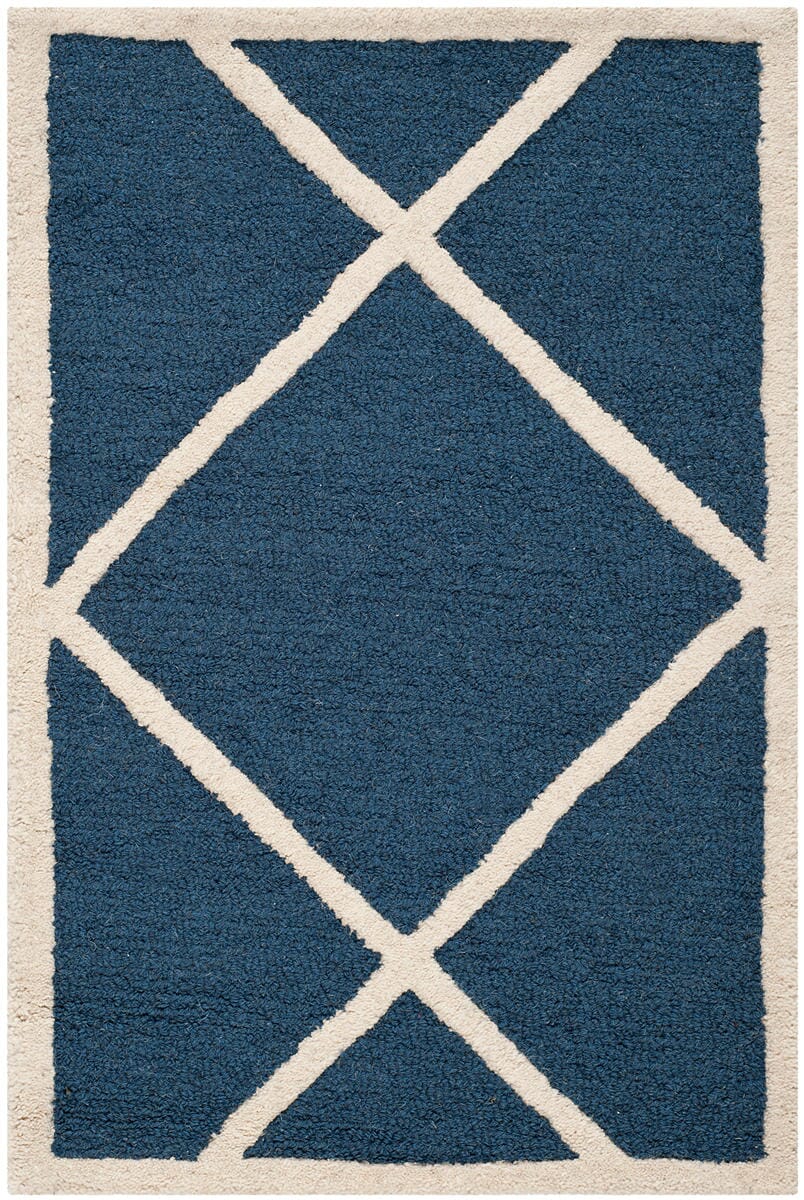 Safavieh Cambridge Cam136G Navy / Ivory Geometric Area Rug