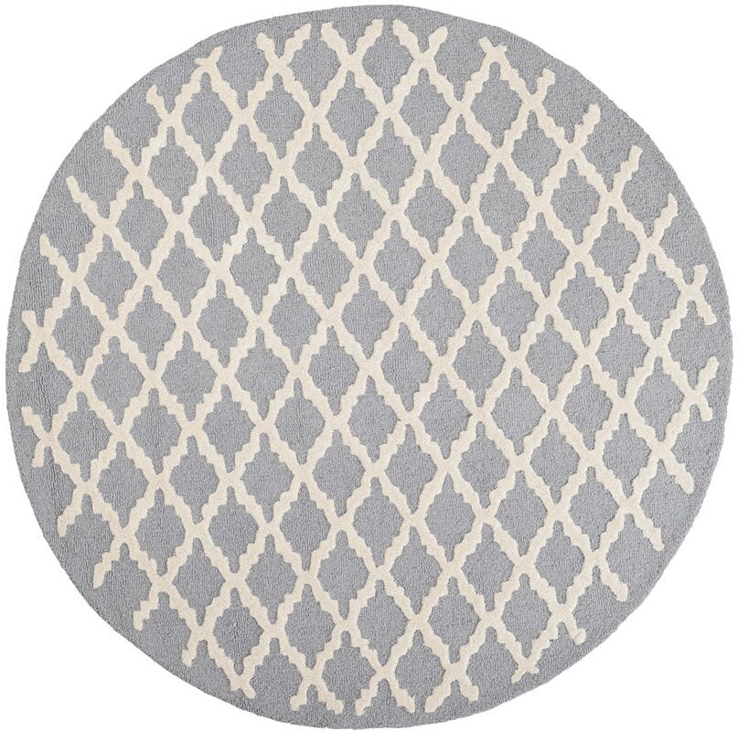 Safavieh Cambridge Cam137D Silver / Ivory Geometric Area Rug