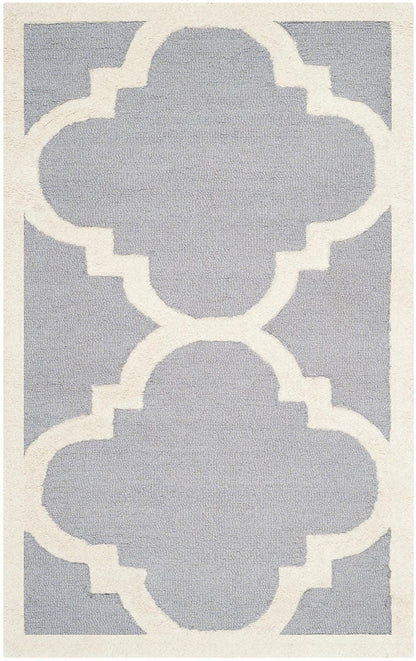 Safavieh Cambridge Cam140D Silver / Ivory Geometric Area Rug