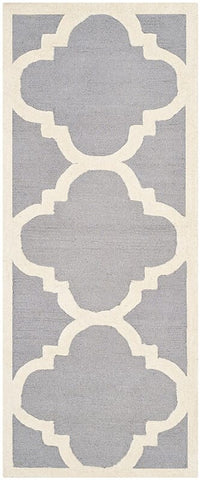 Safavieh Cambridge Cam140D Silver / Ivory Geometric Area Rug