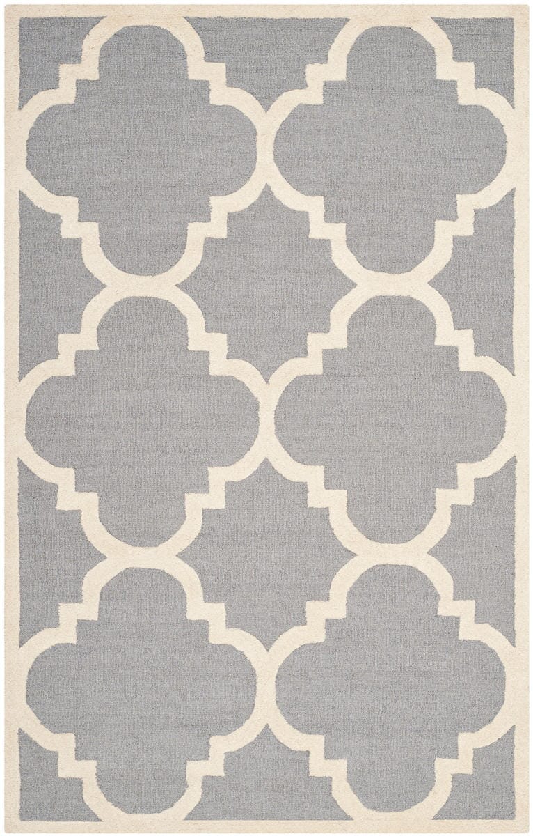 Safavieh Cambridge Cam140D Silver / Ivory Geometric Area Rug