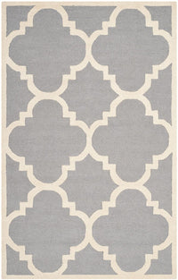 Safavieh Cambridge Cam140D Silver / Ivory Geometric Area Rug