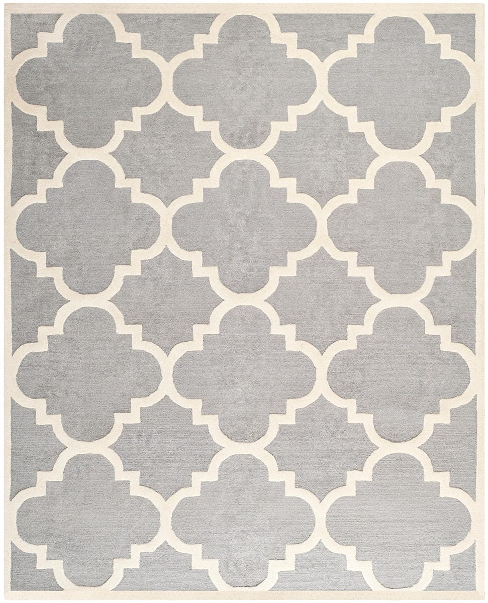 Safavieh Cambridge Cam140D Silver / Ivory Geometric Area Rug