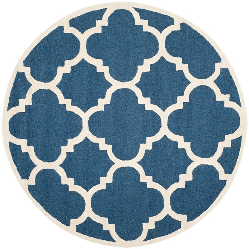 Safavieh Cambridge Cam140G Navy / Ivory Geometric Area Rug