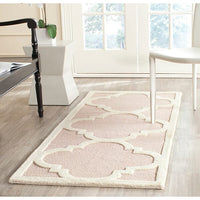 Safavieh Cambridge Cam140M Light Pink / Ivory Geometric Area Rug