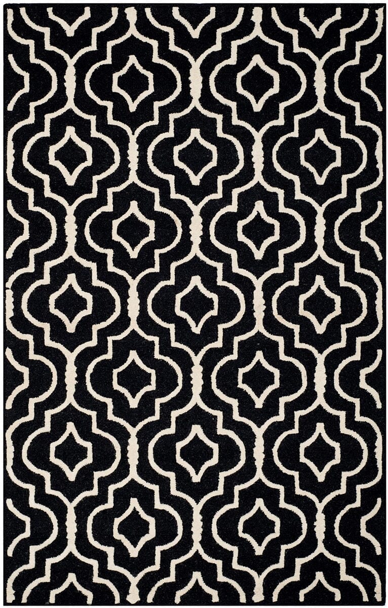 Safavieh Cambridge Cam141E Black / Ivory Geometric Area Rug