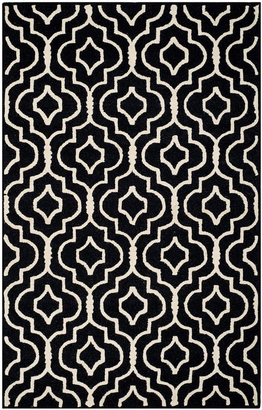 Safavieh Cambridge Cam141E Black / Ivory Geometric Area Rug