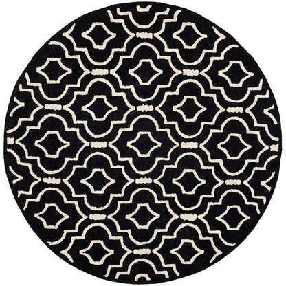 Safavieh Cambridge Cam141E Black / Ivory Geometric Area Rug