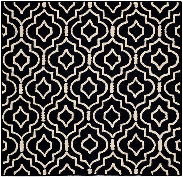 Safavieh Cambridge Cam141E Black / Ivory Geometric Area Rug