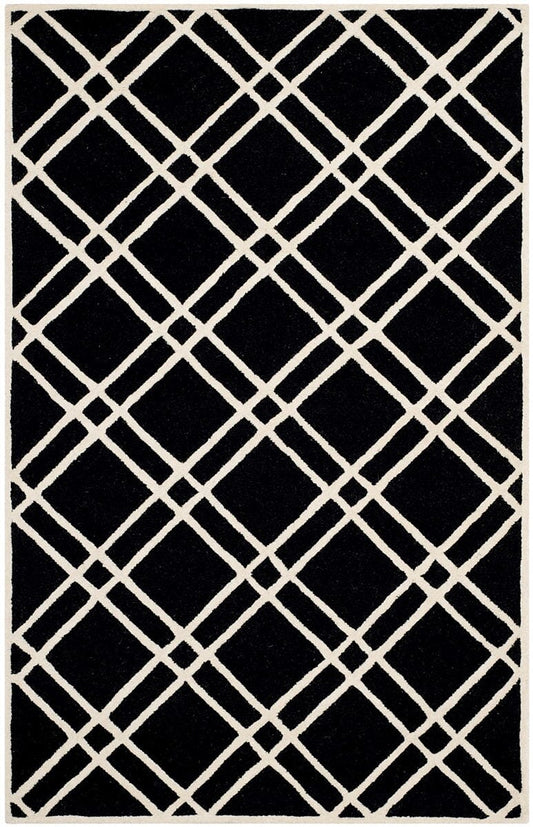 Safavieh Cambridge Cam142E Black / Ivory Geometric Area Rug