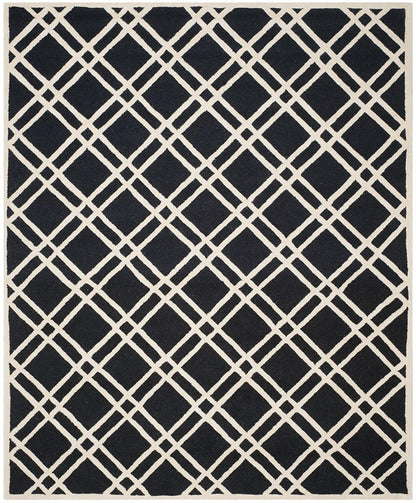 Safavieh Cambridge Cam142E Black / Ivory Geometric Area Rug