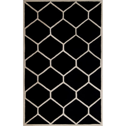 Safavieh Cambridge Cam144E Black / Ivory Geometric Area Rug