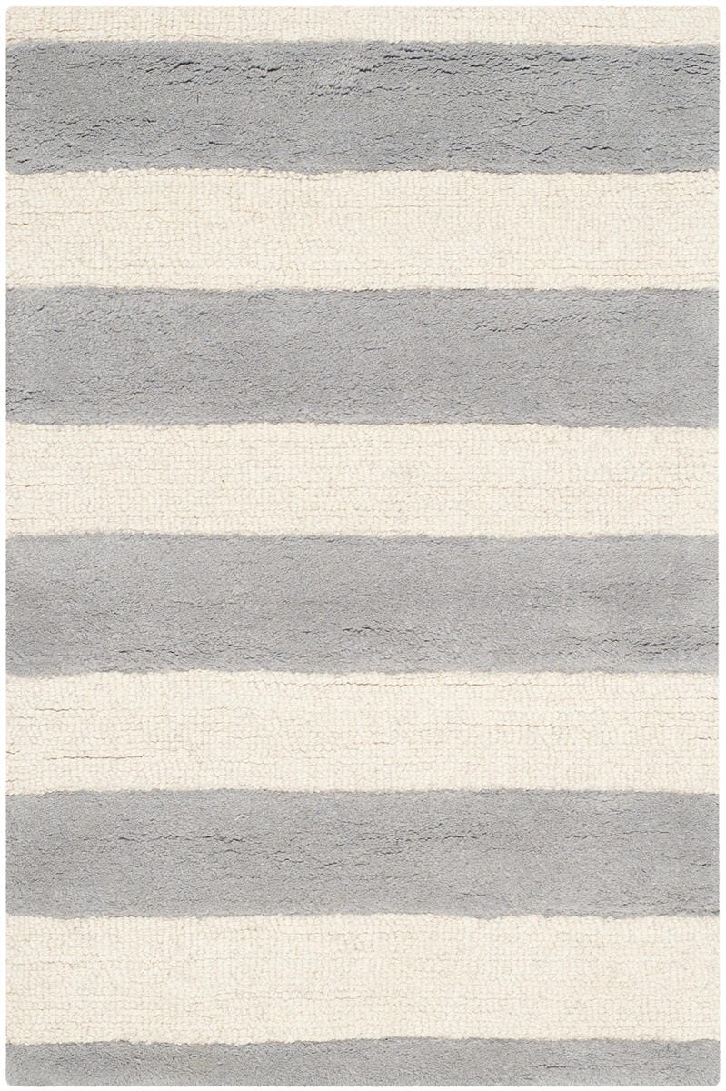 Safavieh Cambridge Cam154A Grey / Ivory Striped Area Rug