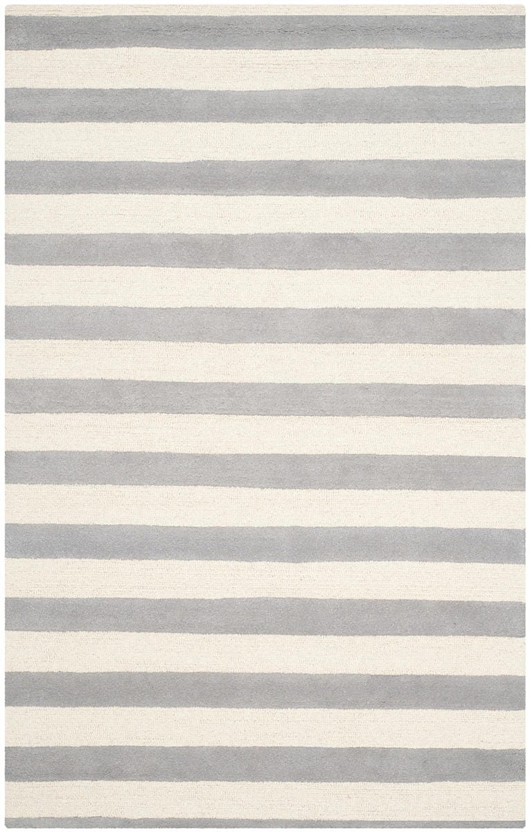 Safavieh Cambridge Cam154A Grey / Ivory Striped Area Rug