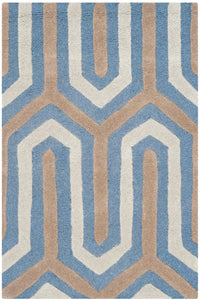 Safavieh Cambridge Cam351M Navy / Grey Damask Area Rug