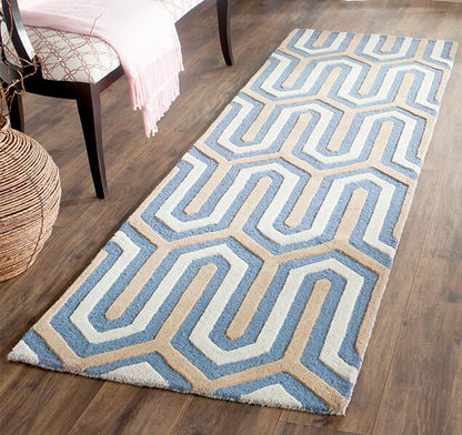 Safavieh Cambridge Cam351M Navy / Grey Damask Area Rug