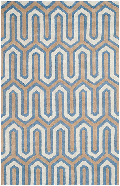 Safavieh Cambridge Cam351M Navy / Grey Damask Area Rug