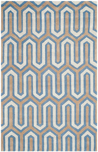 Safavieh Cambridge Cam351M Navy / Grey Damask Area Rug