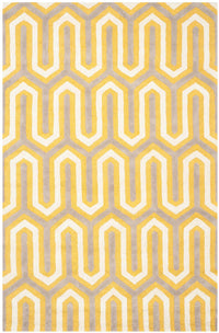 Safavieh Cambridge Cam351Q Gold / Grey Damask Area Rug