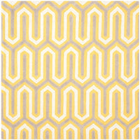 Safavieh Cambridge Cam351Q Gold / Grey Damask Area Rug