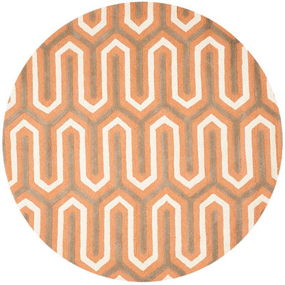 Safavieh Cambridge Cam351Y Orange / Grey Damask Area Rug