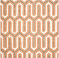 Safavieh Cambridge Cam351Y Orange / Grey Damask Area Rug