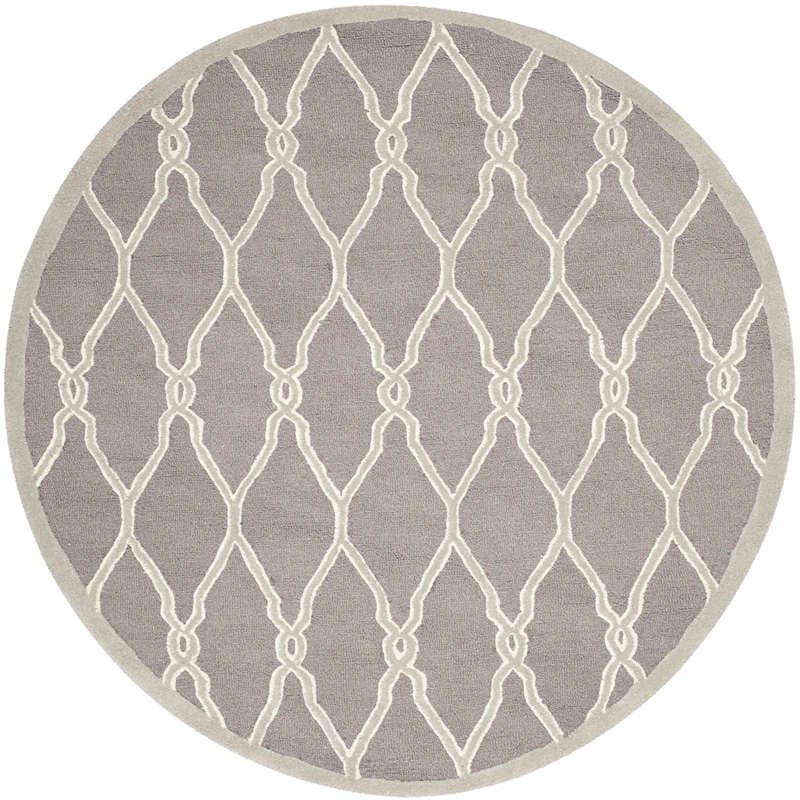 Safavieh Cambridge Cam352D Dark Grey / Ivory Geometric Area Rug