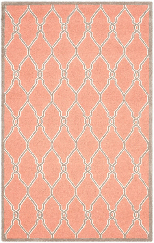 Safavieh Cambridge Cam352W Coral / Ivory Geometric Area Rug