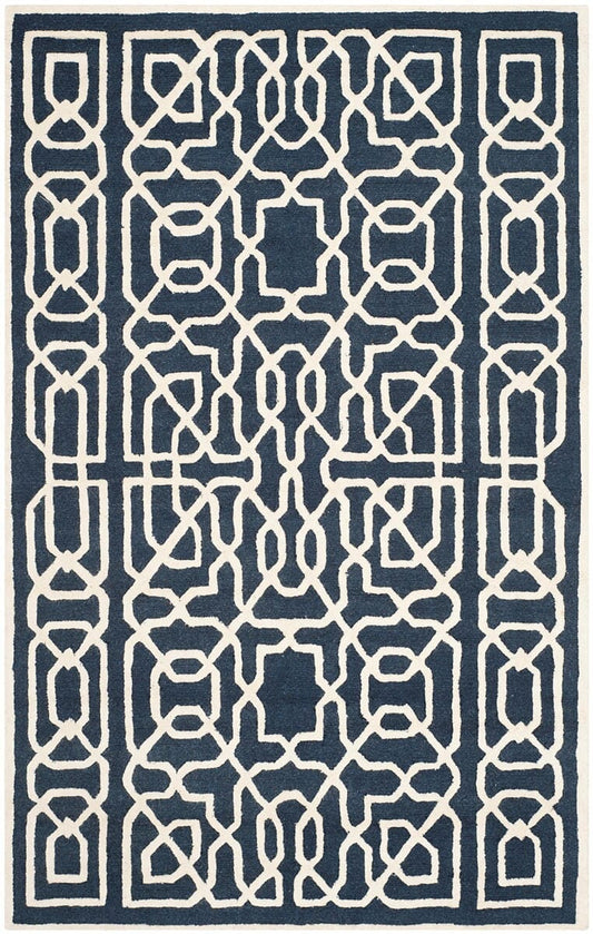 Safavieh Cambridge Cam570M Navy / Ivory Geometric Area Rug